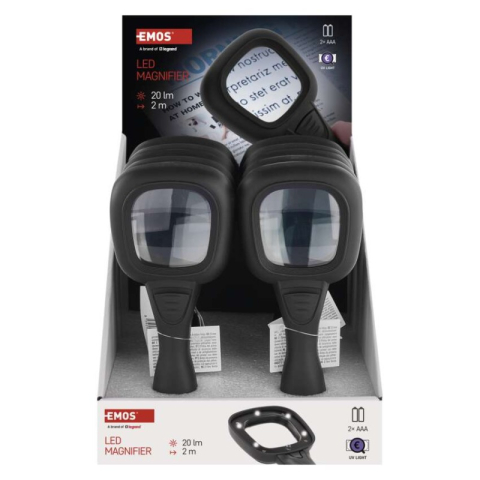 Handheld magnifier with LED/UV illumination, 10 pcs, box [1]