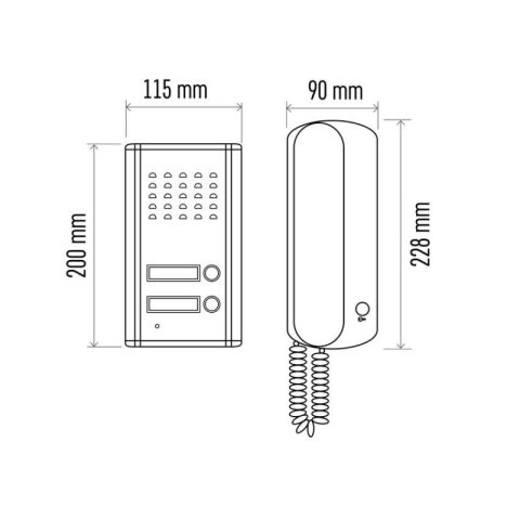 Home audio door phone set H1086, 2 Participants [1]