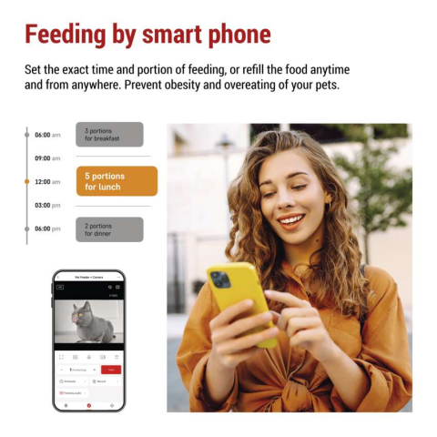 HRANITOR AUTOMAT ANIMALE GOSMART PET CARE 6L CU CAMERA, WI-FI [5]