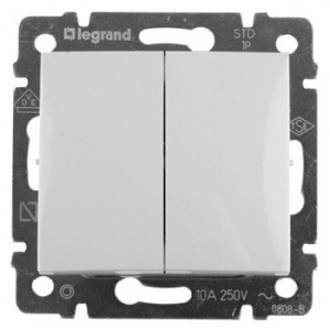 Valena alb - INTRARUPATOR DUBLU ALBA VALENA