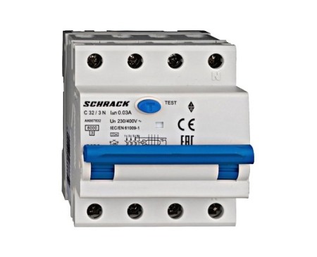 Intrerupatoare - INTRERUPTOR AUTOMAT +dif. 3+N, AMPARO 6kA, C 32A, 30mA, tip A