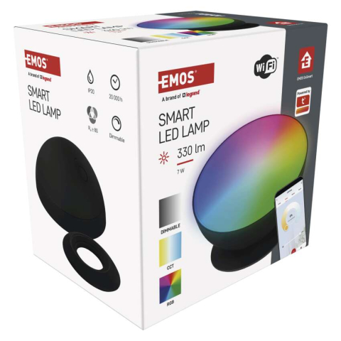 LAMPA AMBIENTALA LED GOSMART, ALB CALD/ALB RECE/RGB, WI-FI,NEGRU [13]