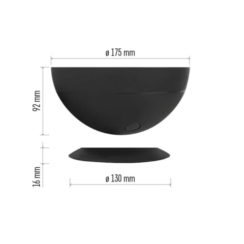 LAMPA AMBIENTALA LED GOSMART, ALB CALD/ALB RECE/RGB, WI-FI,NEGRU [20]