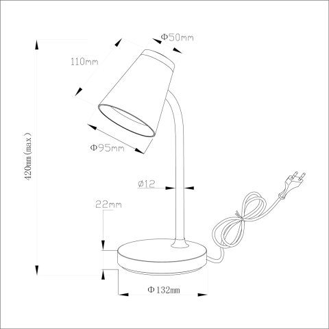 LAMPA DE BIROU CHICO ALB [4]
