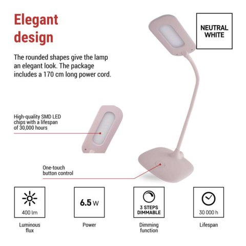 LAMPA DE BIROU STELLA ROZ [4]