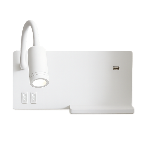 Aplice - LAMPA DE NOAPTE CU RAFT SHELF ALB