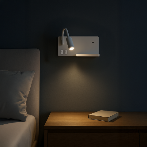 LAMPA DE NOAPTE CU RAFT SHELF ALB [1]