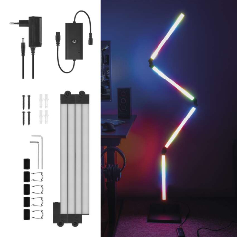 LAMPADAR LED GOSMART, 175 CM, RGBIC+LUMINA CALDA, WI-FI [6]