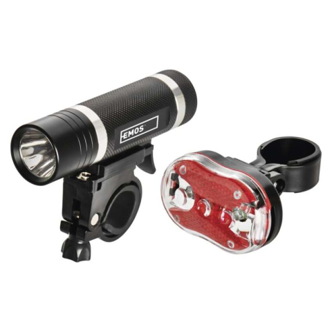 LED Bicycle lights - LED Bicycle Front Light + Back Light 150 lm, 5× AAA