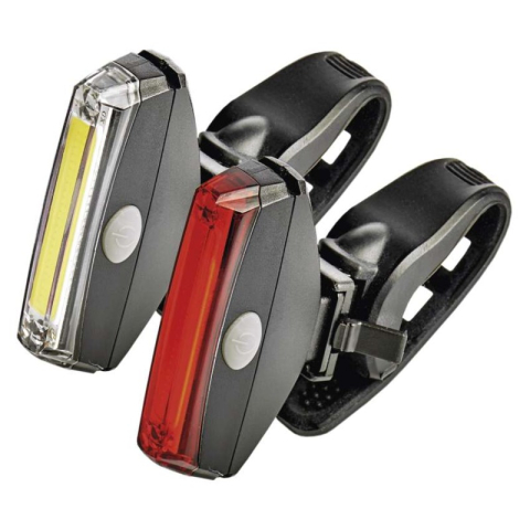 LED Bicycle lights - LED Bicycle Front Light + Back Light 22 lm, 2× CR2033