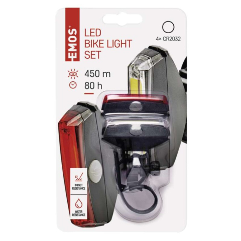 LED Bicycle Front Light + Back Light 22 lm, 2× CR2033 [2]