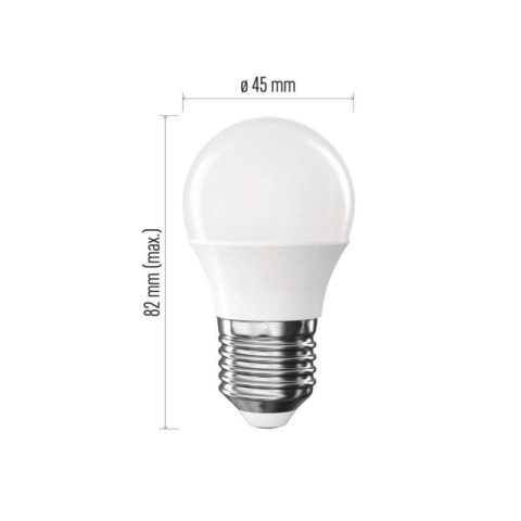 LED Bulb Basic Mini Globe / E27 / 5.5 W (40 W) / 470 lm / Warm white [1]