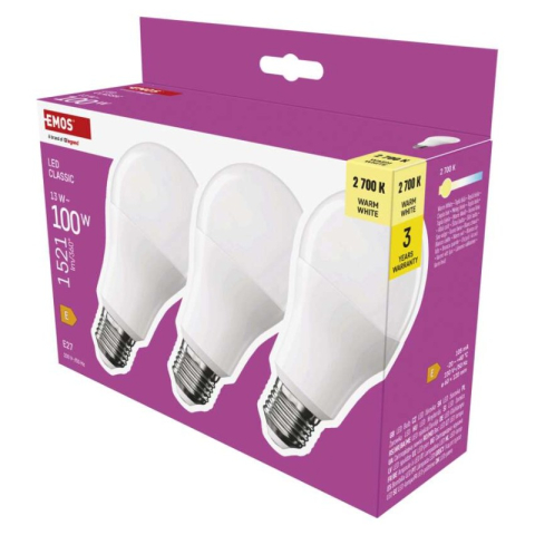 LED bulbs - LED Bulb Classic A60 / E27 / 13 W (100 W) / 1521 lm / Warm white
