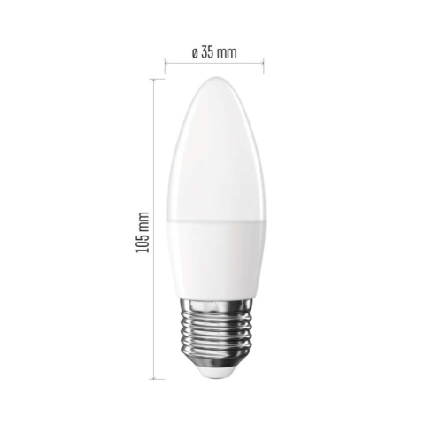LED Bulb Classic Candle / E27 / 2.5 W (32 W) / 350 lm / Warm white [1]