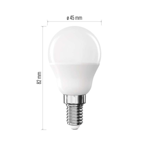 LED Bulb Classic Mini Globe / E14 / 6.5 W (60 W) / 806 lm / Cool White [1]