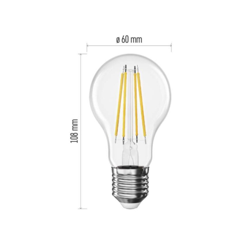 LED Bulb Filament A60 A CLASS/ E27 / 3.8 W (60 W) / 806 lm / neutral white [1]