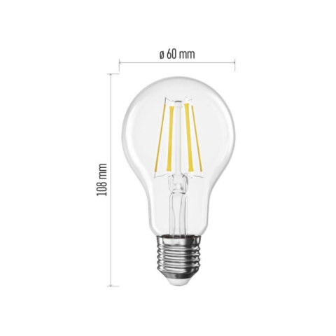 LED Bulb Filament A60 / E27 / 5,9 W (60 W) / 806 lm / Neutral white [1]