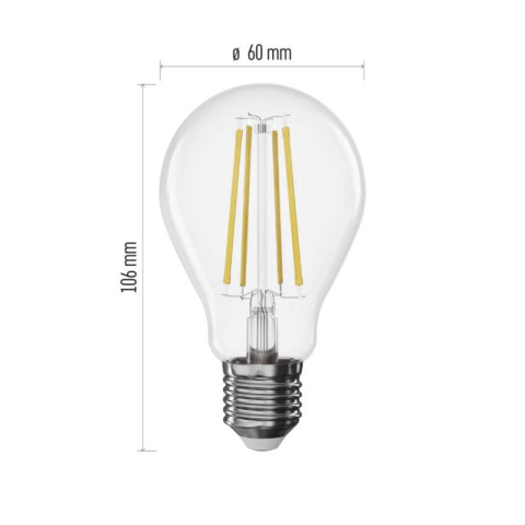 LED Bulb Filament A60/ E27 / 7,5 W (75 W) / 1 055 lm / warm white / dimmable [2]