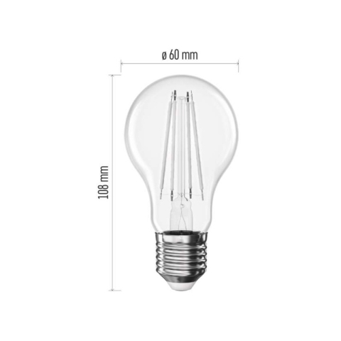 LED Bulb Filament A60 / E27 / 7.8 W (75 W) / 1060 lm / Neutral White [1]