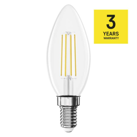 LED Bulb Filament Candle / E14 / 3.4 W (40 W) / 470 lm / Neutral White [2]