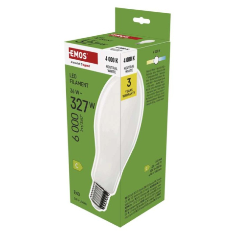 Emos - LED Bulb Filament ED90 / E40 / 36 W (327 W) / 6 000 lm / neutral white