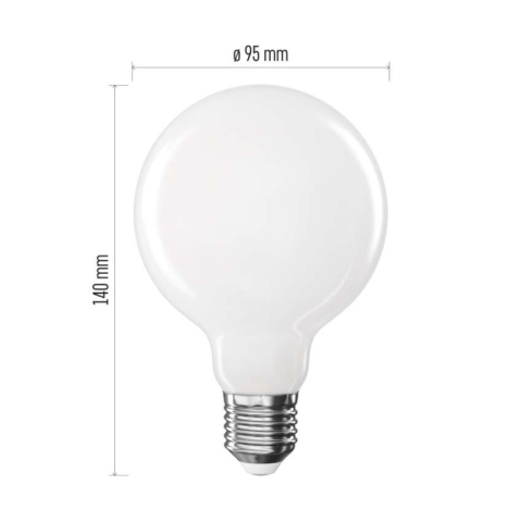 LED Bulb Filament G95 / E27 / 7.8 W (75 W) / 1055 lm / Neutral White [1]