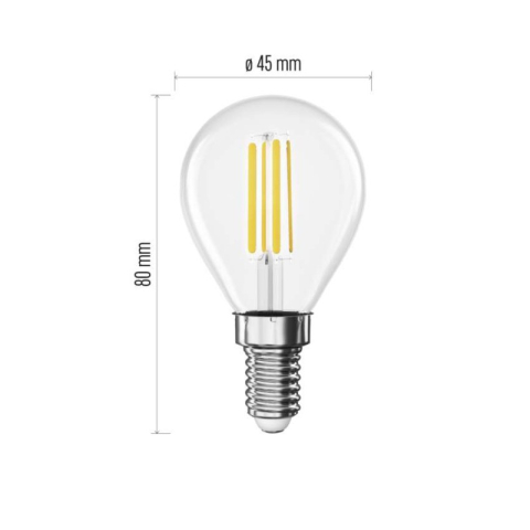LED Bulb Filament Mini Globe / E14 / 7 W (75 W) / 1055 lm / warm white [1]