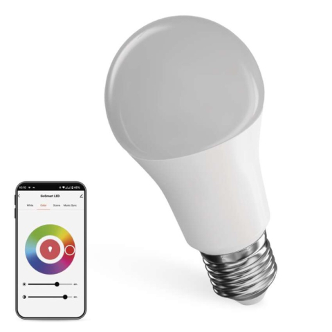 Emos - LED Bulb GoSmart A60 / E27 / 9 W (60 W) / 806 lm / RGB / dimmable / WiFi