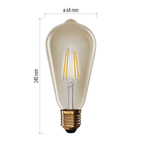 LED Bulb Vintage ST64 / E27 / 4.5 W (40 W) / 420 lm / Warm white [1]