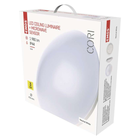 Luminaires - LED Ceiling lamp Cori, round 22W neutral white + mot. sensor