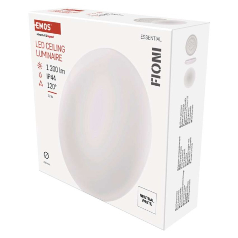 Emos - LED Ceiling lamp FIONI, round 12W neutral white IP44