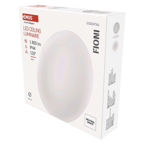 Emos - LED Ceiling lamp FIONI, round 18W neutral white IP44