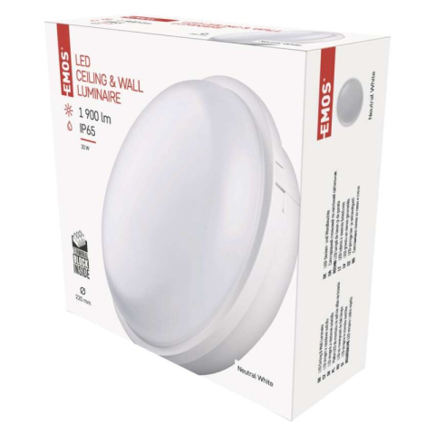 Luminaires - LED Ceiling lamp QARI, round,, white, 20W neutral white