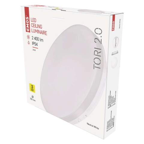 Luminaires - LED Ceiling lamp TORI, round 24W neutral white IP54