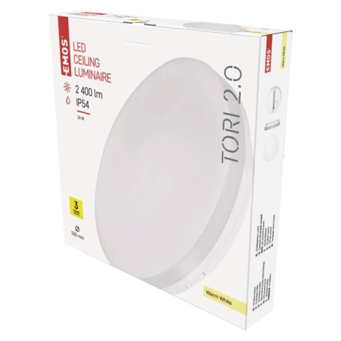 Luminaires - LED Ceiling lamp TORI, round 24W warm white IP54