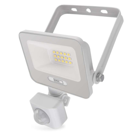 Emos - LED floodlight GLARO with motion sensor, 10 W, white, IP54, 1000 lm, neutral white