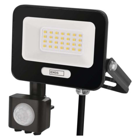 LED floodlight GLARO with motion sensor, 20 W, black, IP54, 2000 lm, neutral white [2]