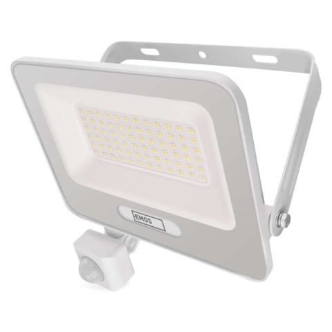 Emos - LED floodlight GLARO with motion sensor, 50 W, white, IP54, 5000 lm, neutral white