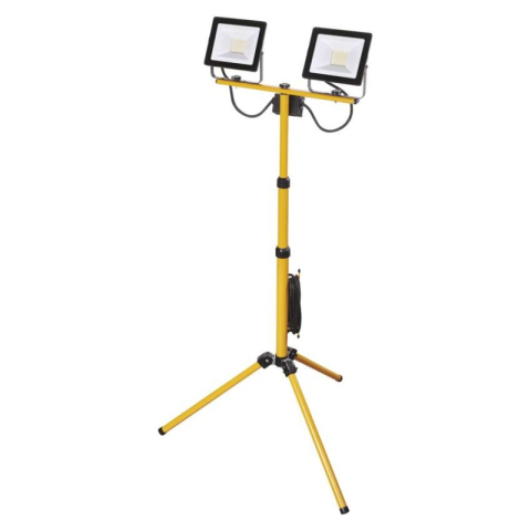 LED Floodlight HOBBY SLIM 2× 30W + tripod, yellow, neutral white [1]