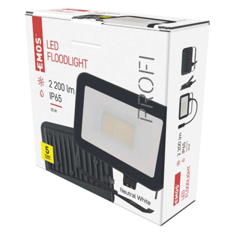 Floodlights - LED Floodlight INOVO, 20W, anthracite, neutral white