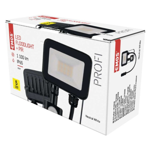 Floodlights - LED Floodlight INOVO with motion sensor, 10W, anthracite, neutral white