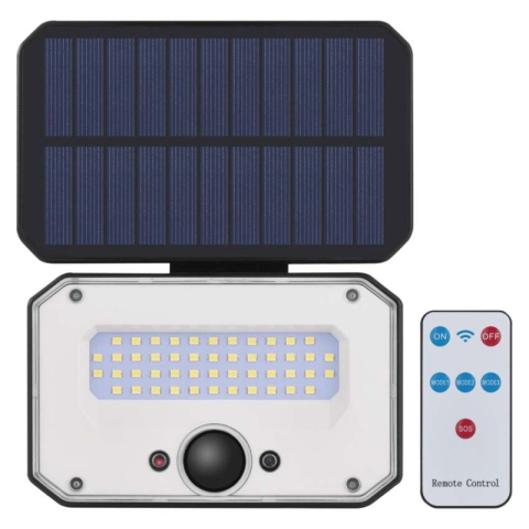 LED floodlight SPILO portable with PIR , black, neutral white [2]