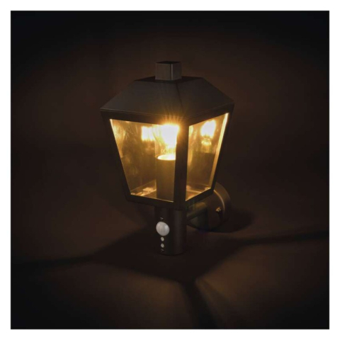 LED garden wall light with dusk sensor ADENIA, 19.8 × 15 × 29.8 cm, 1 × E27, 15 W [1]