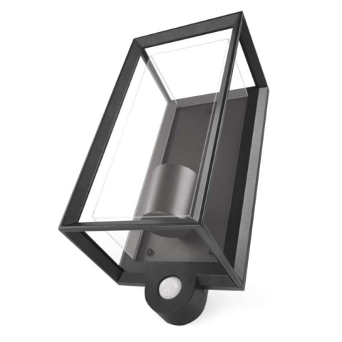 Emos - LED garden wall light with dusk sensor MALVA, 13 × 12 × 28 cm, 1 × E27, 15 W