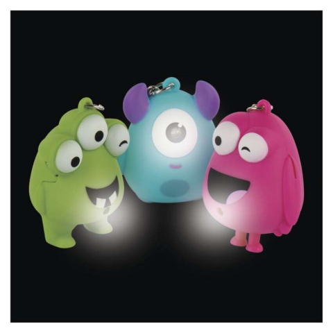 LED keyring - monsters with sound, 18 pcs, display box [1]