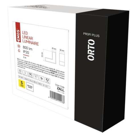 Emos - LED linear luminaire ORTO LCON 8W, neutal white