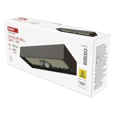 Floodlights - LED luminaire BRIXO portable with PIR, black, neutral white