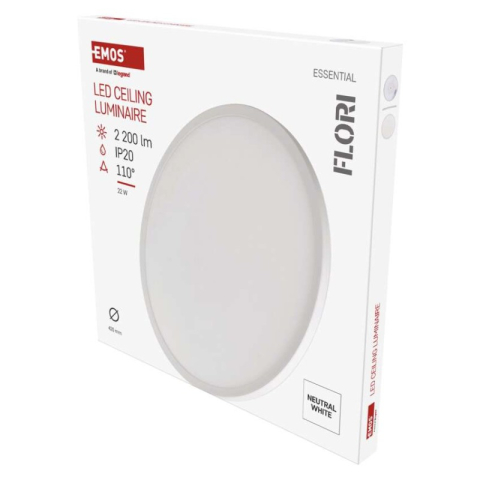 LED luminaire FLORI round, white, 22W, neutral white [1]