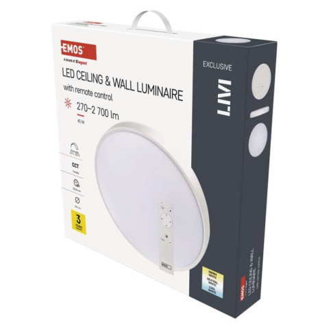 Emos - LED luminaire LIVI 50 cm, 45 W, warm-cold white, dimmable with remote control