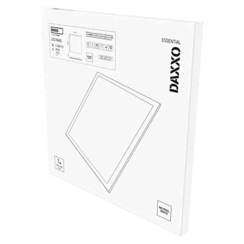 Big LED panels - LED panel DAXXO backlit 60×60, recessed, white, 36W neutral white
